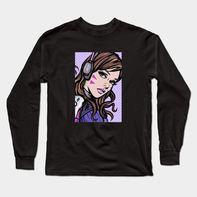 D.Va Lichtenstein Long Sleeve T-Shirt by FanboyMuseum